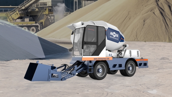 self loading concrete mixer